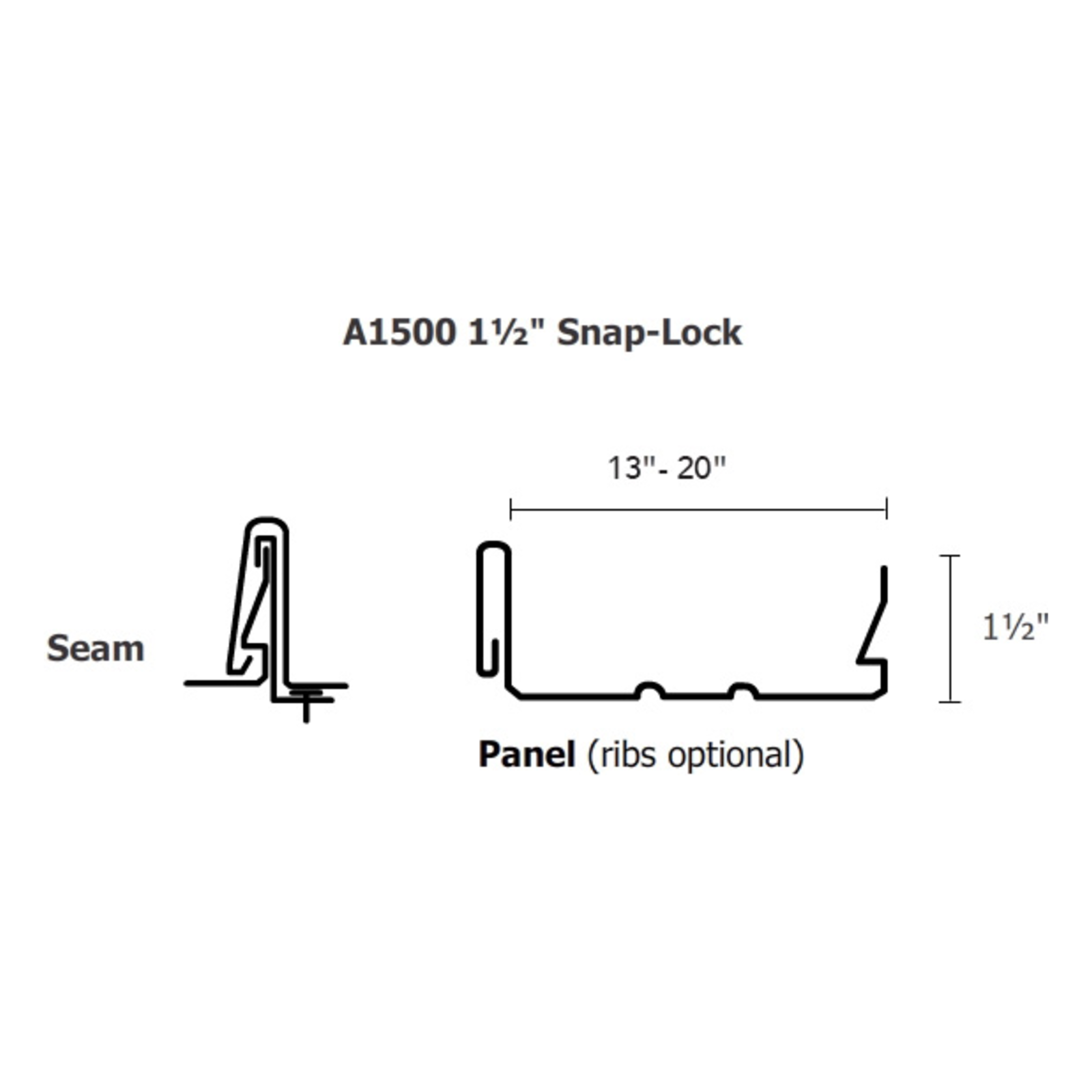 16" Standing Seam Snap Lock 2